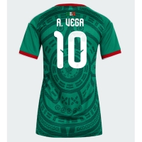 Camisa de Futebol México Alexis Vega #10 Equipamento Principal Mulheres Mundo 2026 Manga Curta